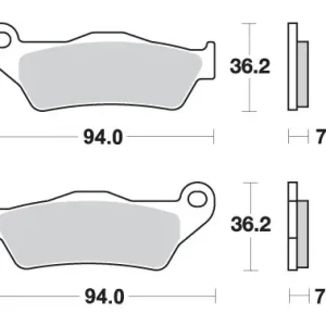 Akce SBS brzdové destičky KH181 OFF-ROAD závodní sintrované barva zlatá