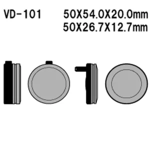 VESRAH brzdové destičky KH12 HONDA CB750 FOUR 70-76 (K1-K6) vyrobeno v Japonsku Top Prodej