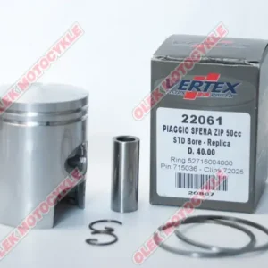 Píst Vertex PIAGGIO,sféra,zip,QUARZ,FREE 41,60 mm (+1,60) ( kroužky 52715004160 X 2 kusy ) Vrácení Zdarma