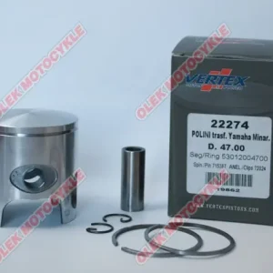 Značkový Píst Vertex POLINI, MINARELLI, YAMAHA 47,95mm čep 10mm (kroužky 53012004800 X 1 kus)
