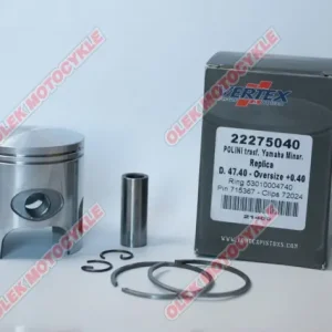 Novinka Píst Vertex POLINI, MINARELLI, YAMAHA 47,95mm čep 10mm (kroužky 53009804800 X 2 kusy)