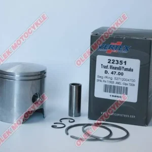 Dokud Zásoby Vydrží Píst Vertex MALOSSI (MINARELLI, YAMAHA) (47,00mm=nominální) čep 10mm (kroužky 52712004700 X 2)