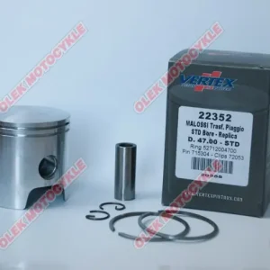 Píst Vertex MALOSSI (PIAGGIO, GILERA) (48,00mm=+1,10) čep 12mm (kroužky 52712004800 X 2) Exkluzivní