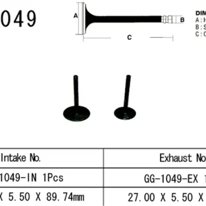 VESRAH sací ventil HONDA CRF 230 03-20 (14711-KBB-900) (1 kus) vyrobeno v Japonsku Značkový