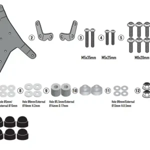 Tovární Cena KAPPA upevnění štítu 7710DK a 7710DTK KTM 390 ADVENTURE 20-24 790 ADVENTURE / R 19-20, 790 ADVENTURE / R 19-20 890 ADVENTURE 21-22