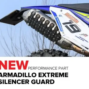 Moderní POLISPORT univerzální kryt výfuku ARMADILLO EXtrem SILENCER GUARD barva černá