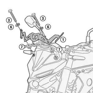Poslední Šance KAPPA upevnění štítu 4128SK YAMAHA MT-03 321 20-25