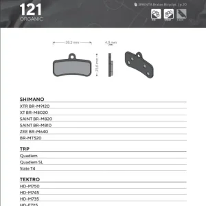 Originální Brzdové destičky organické BRENTA BR121