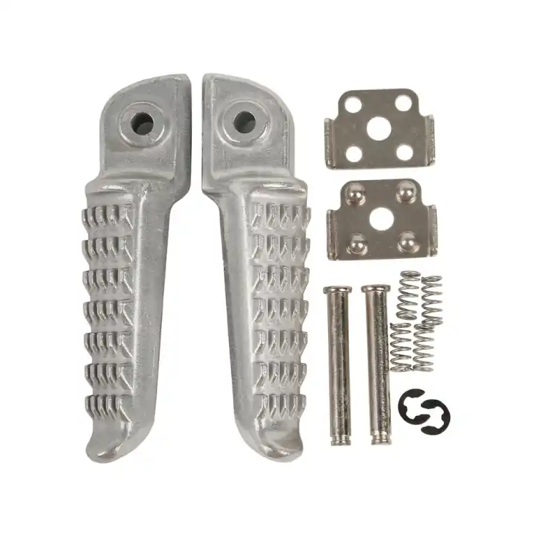 Jen Po Omezenou Doba BIKETEC PARTS sada stupaček pasažéra kompletní s upevněním KAWASAKI ZX-6R NINJA 98-13, ZX 636 03-06, s 750 04-12, s 1000 03-13, s 1000SX 11-13, GTR 1400 / ER6 06-13, ZX-10R 04-13 barva stříbrná
