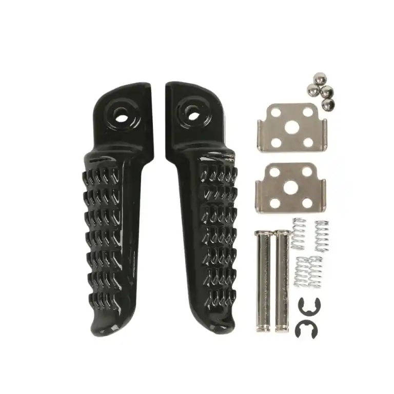 Aktuální BIKETEC PARTS sada stupaček pasažéra kompletní s upevněním KAWASAKI ZX-6R NINJA 98-13, ZX 636 03-06, s 750 04-12, s 1000 03-13, s 1000SX 11-13, GTR 1400 / ER6 06-13, ZX-10R 04-13 barva černá