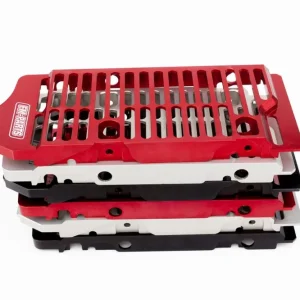 FM-PARTS kryty chladiče (mřížka) hliník BETA 20-23 barva červená Víkendová Akce