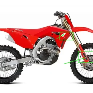 Trendový UFO kompletní sada plastů HONDA CRF 250R 18-21, CRF 450R 17-20 barva červená ( včetně krytů teleskopů a samolepek )