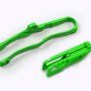 Speciální Cena UFO komplet kluzák + vodítko řetězu KAWASAKI KXF 250 21-25, KXF 450 19-25 barva zelená