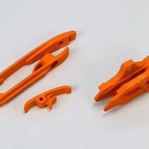 UFO komplet kluzák (malý i velký) + vodítko řetězu KTM SX 125/150/250, SX-F 250/350/450 11-15, SX 250 16, barva oranžová Koupit Online