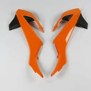 Výprodej UFO kryty chladiče KTM SX 65 16-22, barva 16 i 18 (černá/oranžová)