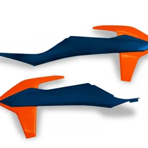 Autentický UFO kryty chladiče KTM SX/SXF(SX-F) 125/150/250/350/450 19-22, EXC 125 20-21, EXC/EXCF(EXC-F) 150/250/300/350/450/500 TPI 20-2023 barva (světle modrý/oranžová)