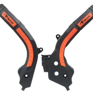 RACETECH (RTECH) kompletní kryty rámu BI-mateRIAL SUPER GRIP KTM SX 125/150 16-18, SX 250 17-18, EXC/EXCF 250/350/450 17-19, SXF 250/350/450 16-18 barva černá oranžová Super Cena
