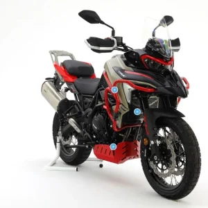 Autentický CROSSPRO hliníkové kryty motoru a chladiče BENELLI TRK 702 / 702 X 23-24 barva černá (kompatibilní s ORYGINALNĄ PŁYTĄ)