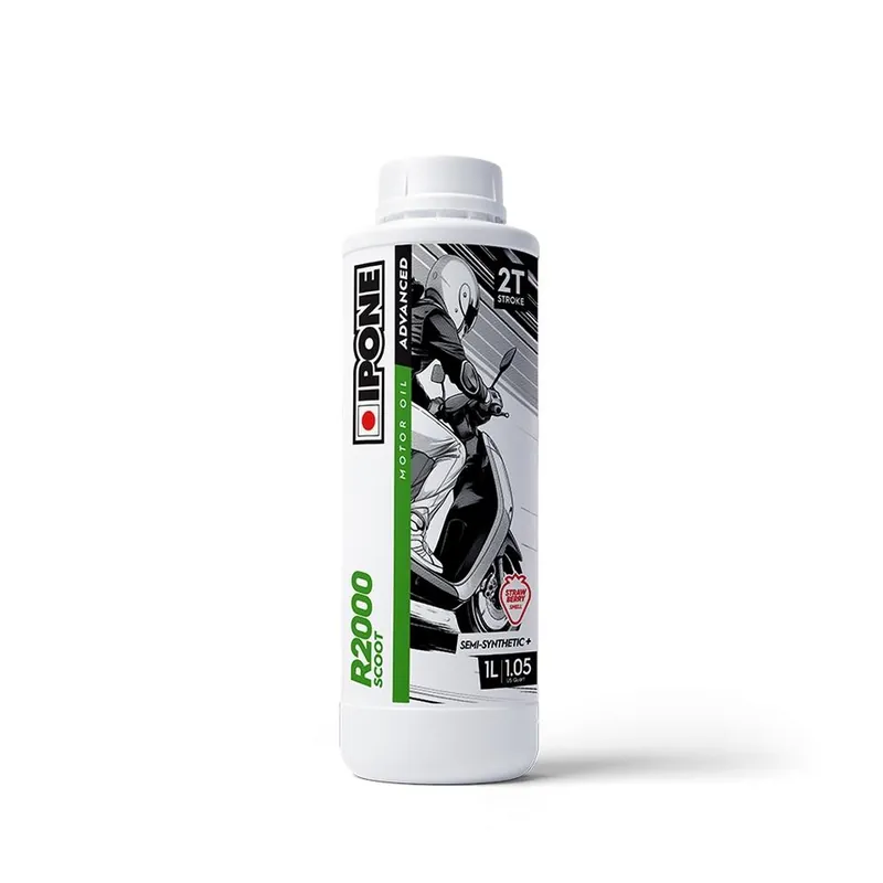 Cenová Bomba IPONE R2000 SCOOT STRAWBERRY 2T olej s dávkovačem SEMI-SYNTHETIC PLUS 1L (jahoda) (AKC) (15) nahrazuje 800122
