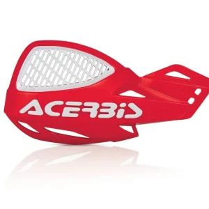ACERBIS kryty páček (HANDBARY / listy) MX UNIKO VENTED barva bílá / červená Výprodej