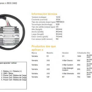 Rychlé Dodání DZE regulátor napětí YAMAHA XVS 650 V-STAR 01-16; YZF 750 R7 99; FZS 1000 01-05; (5KP-81960-00) (35A) (ESR266) (5FL-81960-00)