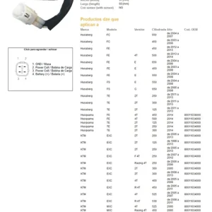 Značkový DZE regulátor napětí KTM EXC 125/200/250/300/400/525/530 98-13; XC-W 250/450/525 07-08; HUSQVARNA TE/TX/FE/FC/FS 125/250/300/450/500/550/650 04-19; BETA 250/400/450/498 05-12 (80011034000) (12V/12A) (801103400) (SH721AA)