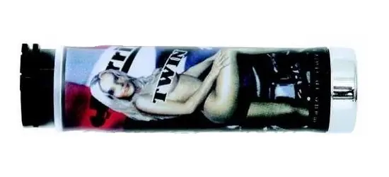 HARRIS řazení (gripy) 02601- NG NAKED GIRL koncovka chrom (130 mm/22 mm) bez otvoru barva světle modrá/červená/černá Novinka