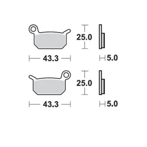 MOTO-MASTER brzdové destičky KH325 sintrované METAL ENDURO: 21 (NITRO) KTM SXE -5 ELECTRIC 19- SX 50 09-, SX 65 04-08, HUSQVARNA EE-5 19-, CR 50 06-, SM 50- 10-, TC 50 17-, přední/zadní Cenová Bomba