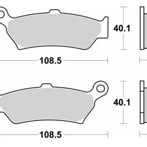 Nová Kolekce SBS brzdové destičky STREET PERFORMANCE (EXCEL) sintrované barva zlatá BMW R 1300 GS 24- zadní