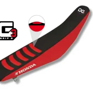 BLACKBIRD potah sedla HONDA CR 125/250 02-07, CRF 450R 02-04 doUBLE GRIP 3 barva černá/červená Novinka