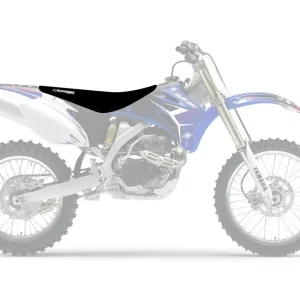 Exkluzivní BLACKBIRD potah sedla YAMAHA YZ 250F 06-09, YZ 450F 06-09; WR 250F 07-14, WR 450F 07-11 zebra barva černá světle modrý