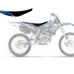 BLACKBIRD potah sedla YAMAHA YZ 250F 10-13 TRIBAL SKULL 2 barva černá světle modrý Vysoce Kvalitní