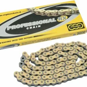 REGINA hnací řetěz 420RX3 (140 článků) MOTOCROSS do 100 ccm zlatá spona (124RX3/011) (bez O-kroužků) Nejprodávanější