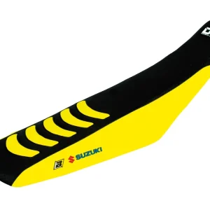 Časově Omezené BLACKBIRD potah sedla SUZUKI RM 85 02-23 doUBLE GRIP 3 barva černá žlutá