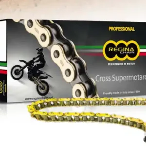REGINA hnací řetěz 520RX3 (112-článků) MOTOCROSS do 500 ccm OFF ROAD zlatá spona (135RX3/009) (bez O-kroužků) Výprodej