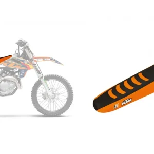 Ověřený BLACKBIRD potah sedla KTM SX/SXF 19-22, EXC 20-23 doUBLE GRIP 3 barva oranžová černá