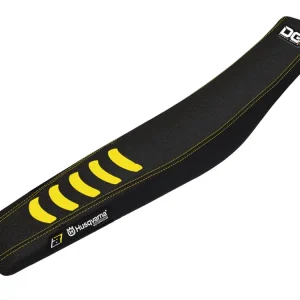 Bezpečná Platba BLACKBIRD potah sedla HUSQVARNA CR/WR 125 06-08, WR 250/300 06-13; TE/TC 250/450/510 05-07 doUBLE GRIP 3 barva černá žlutá