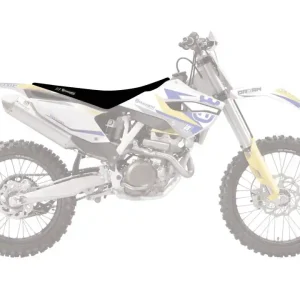 Nejprodávanější BLACKBIRD potah sedla HUSQVARNA FC/TC 14-15, TE/FE 14-16 zebra barva černá žlutá