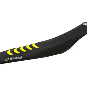 Autentický BLACKBIRD potah sedla HUSQVARNA FC/TC 16-18, TE/FE 17-19 doUBLE GRIP barva černá žlutá