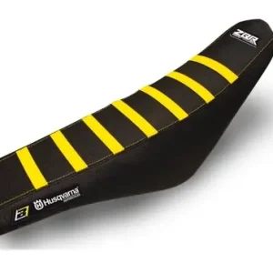 Garance Vrácení Peněz BLACKBIRD potah sedla HUSQVARNA FC/TC 16-18, TE/FE 17-19 zebra barva černá žlutá