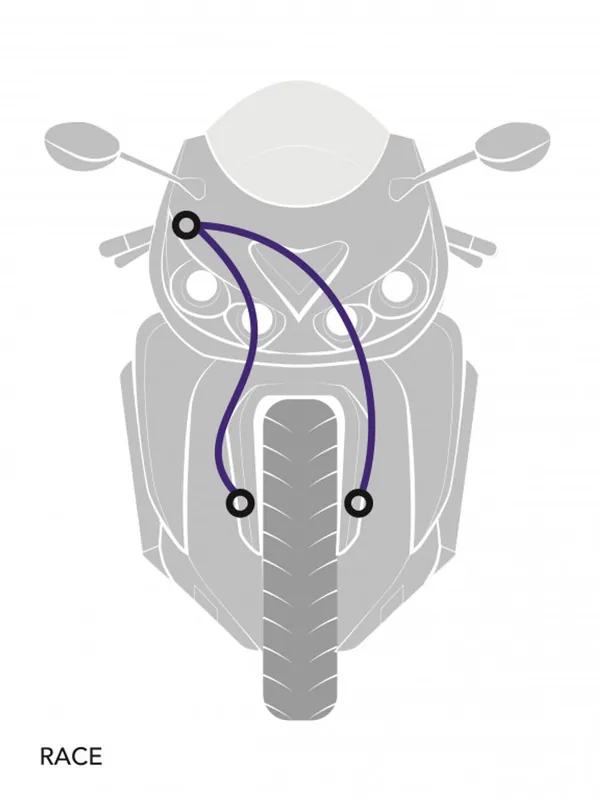 Víkendová Akce RACE Hadice přední brzdy sada Venhill POWERHOSEPLUS DUC-8001FB-YE (2 hadice v sadě) žluté hadice, černé koncovky