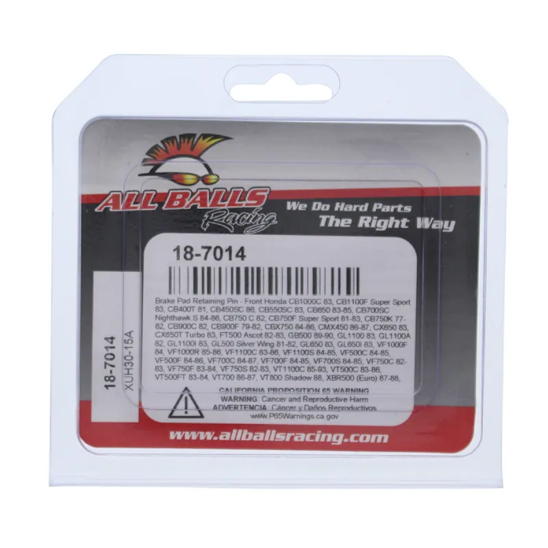 ALL BALLS čepy brzdových destiček přední HONDA CB 750/900/1000/1100, CX 650, VF750/1000/1100, VT 1100, XL 600V, zadní CB750/1100, CBR 60 Cenový Hit